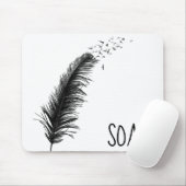 Vogels in een doezelaar op wit muismat (Met muis)