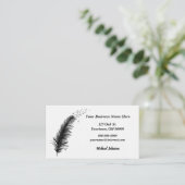 Vogels in een doezelaar op wit visitekaartje (Staand voorkant)