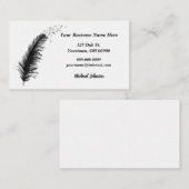 Vogels in een doezelaar op wit visitekaartje (Voorkant / Achterkant)