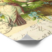 Vogels in een mandje, Pasen Poster (Hoek)