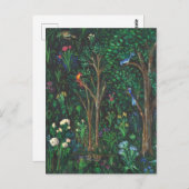 "Vogels in een middeleeuws bos." (Pond Detail) Briefkaart (Voorkant / Achterkant)