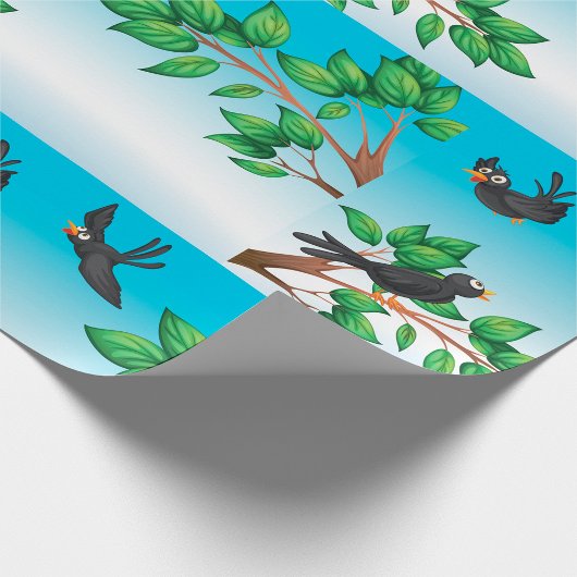 Vogels in een omlooppapier cadeaupapier