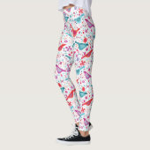 Vogels in een Waterverf van de Garden Modern Boho Leggings (Links)