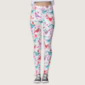 Vogels in een Waterverf van de Garden Modern Boho Leggings (Voorkant)