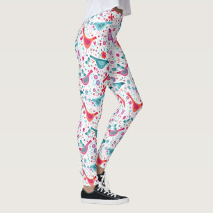Vogels in een Waterverf van de Garden Modern Boho Leggings