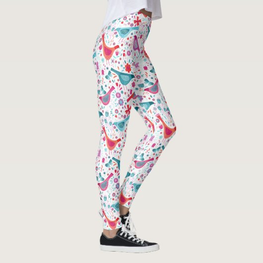 Vogels in een Waterverf van de Garden Modern Boho Leggings (Rechts)