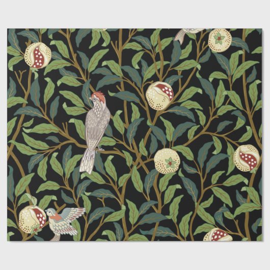 vogels in het loofgoed met vogels en zee van vruc cadeaupapier (Vlak)