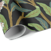  vogels in het loofgoed met vogels en zee van vruc cadeaupapier (Rol Hoek)