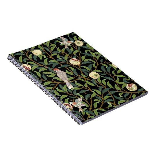 vogels in het loofgoed met vogels en zee van vruc notitieboek (Rechterzijde)