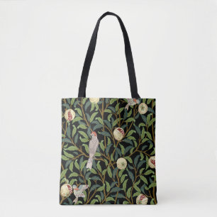 vogels in het loofgoed met vogels en zee van vruc tote bag