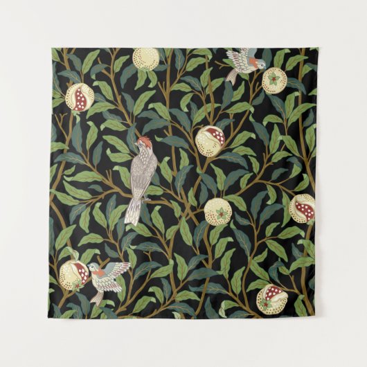 vogels in het loofgoed met vogels en zee van vruc wandkleed (Voorkant)