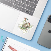  vogels in het nestjaar sticker (Laptop met iPhone)