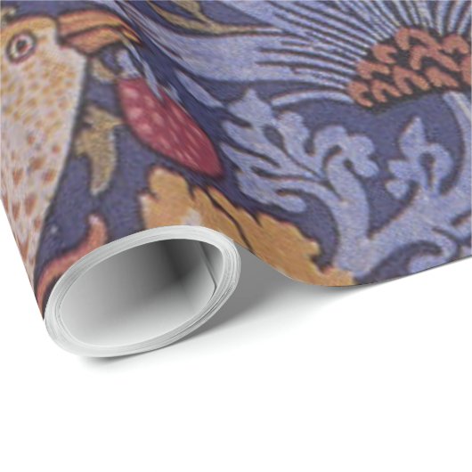 Vogels in het ontwerp van de bloem en de aardbei cadeaupapier (Rol Hoek)