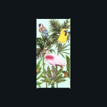 Vogels in het Paradijs Canvas Afdruk<br><div class="desc">Vogels Paradise II van Melissa Wang. Tropische vogels trekken tropische bladeren aan in verschillende soorten en vormen. | 143053Z</div>