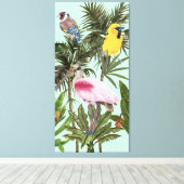 Vogels in het Paradijs Canvas Afdruk (Insitu (Houten vloer))