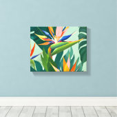 Vogels in het Paradijs Canvas Afdruk (Insitu (Houten vloer))