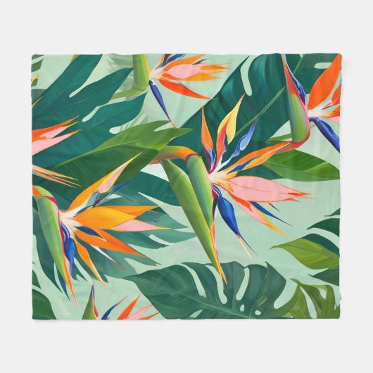 Vogels in het Paradijs Fleece Deken (Voorkant (Horizontaal))