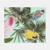 Vogels in het Paradijs Fleece Deken (Voorkant (Horizontaal))