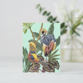 Vogels in het paradijs - grote vogels briefkaart (Staand voorkant)