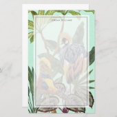 Vogels in het paradijs - grote vogels briefpapier (Voorkant / Achterkant)