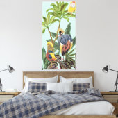 Vogels in het paradijs - grote vogels canvas afdruk (Insitu (Slaapkamer))