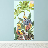 Vogels in het paradijs - grote vogels canvas afdruk (Insitu (Houten vloer))