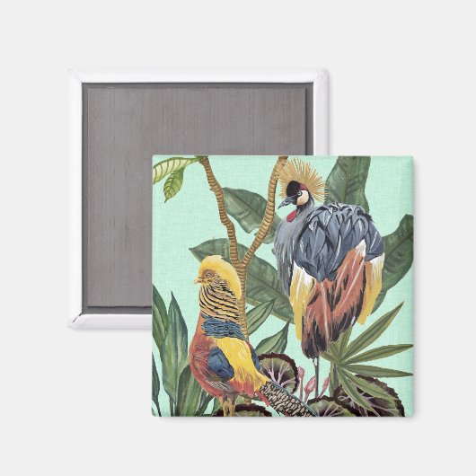 Vogels in het paradijs - grote vogels magneet (Voorkant / Achterkant)