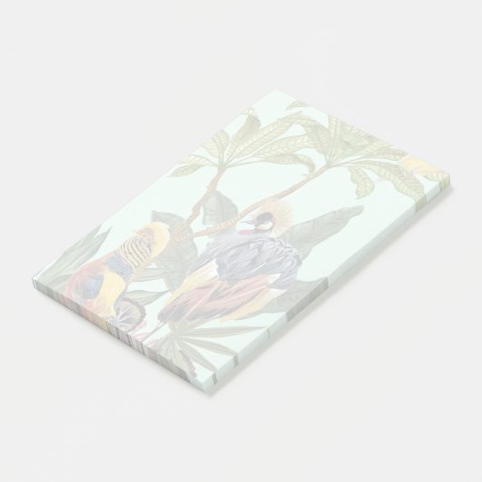 Vogels in het paradijs - grote vogels post-it® notes (Schuin)