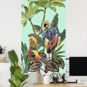 Vogels in het paradijs - grote vogels poster (Thuiskantoor)