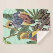 Vogels in het paradijs - grote vogels sherpa deken (Voorkant (horizontaal))