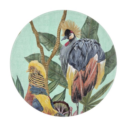 Vogels in het paradijs - grote vogels snijplank (Voorkant)