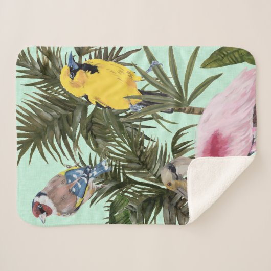 Vogels in het Paradijs Sherpa Deken (Voorkant (horizontaal))