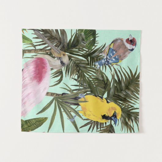 Vogels in het Paradijs Wandkleed (Voorkant (horizontaal))