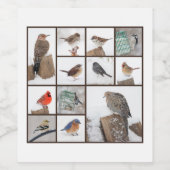 Vogels in het sneeuwCollectie Wijn Etiket (Enkel label)