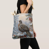 Vogels in het sneeuwlandschap tote bag (Dichtbij)