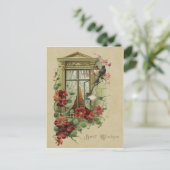 Vogels in het venster Best maakt reproductie moge Briefkaart (Staand voorkant)