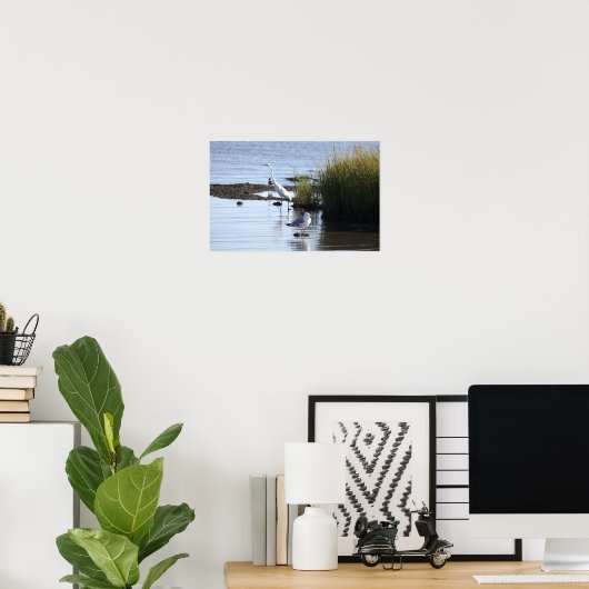 Vogels in het Water Poster (Thuiskantoor)