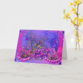 Vogels in het Wenskaart van de Struik Kaart (Gele Bloem)