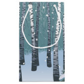 Vogels in het winterbos klein cadeauzakje (Achterkant)