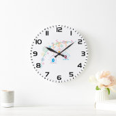 Vogels in kooien grote klok