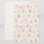 Vogels in liefde briefpapier (Voorkant / Achterkant)