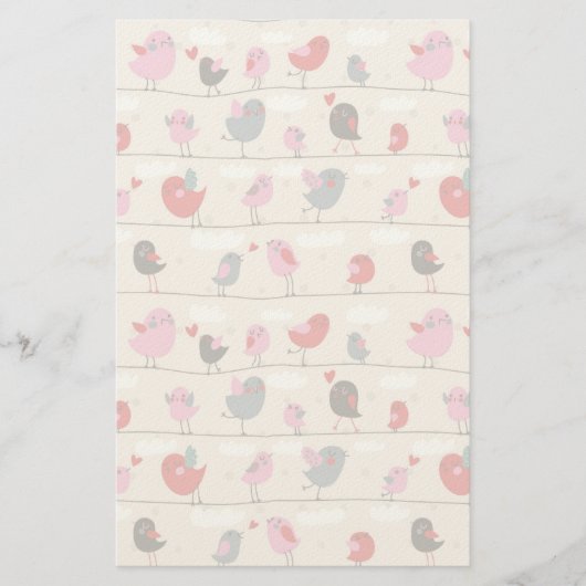 Vogels in liefde briefpapier (Voorkant)