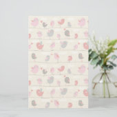 Vogels in liefde briefpapier (Staand voorkant)