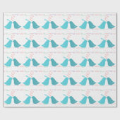 Vogels in liefde cadeaupapier (Vlak)