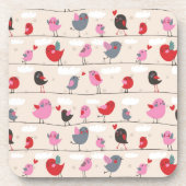 Vogels in liefde drankjes onderzetter (Voorkant)