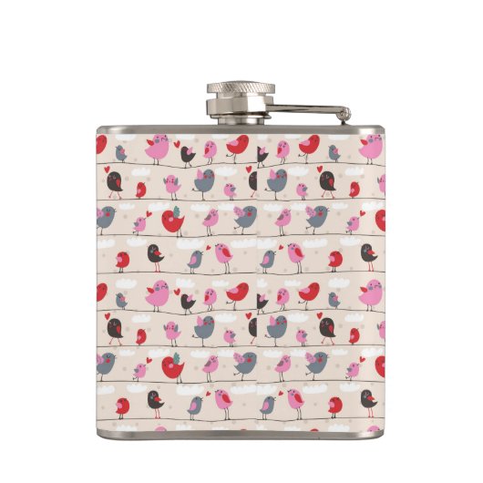 Vogels in liefde heupfles (Achterkant)