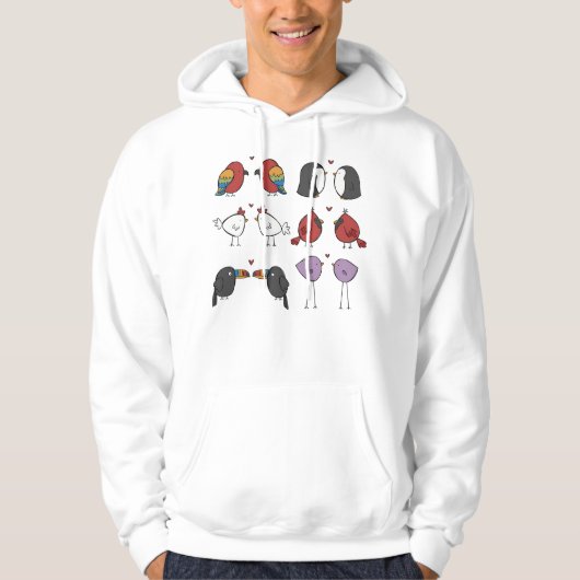 Vogels in liefde hoodie (Voorkant)