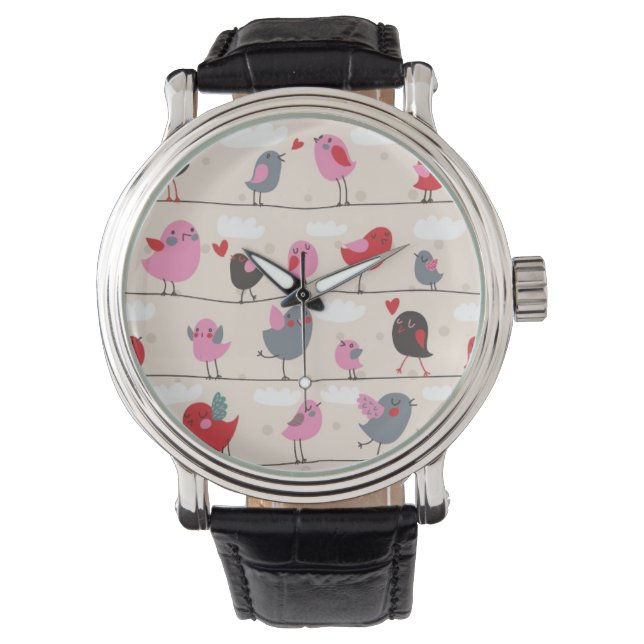 Vogels in liefde horloge (Voorkant)