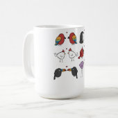 Vogels in liefde koffiemok (Voorkant links)