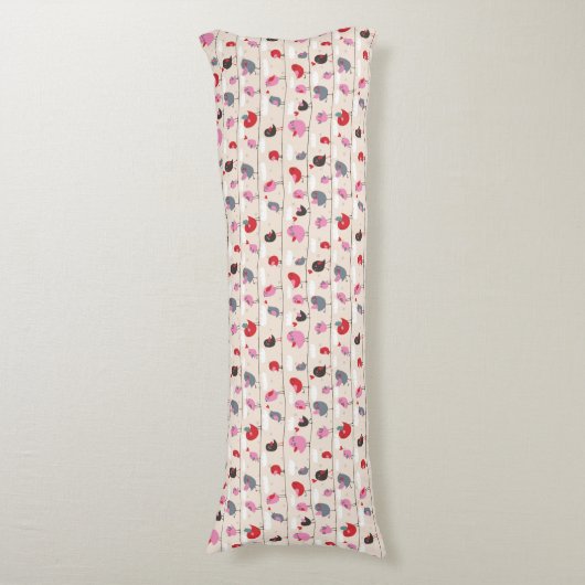 Vogels in liefde lichaamskussen (Voorkant Verticaal)